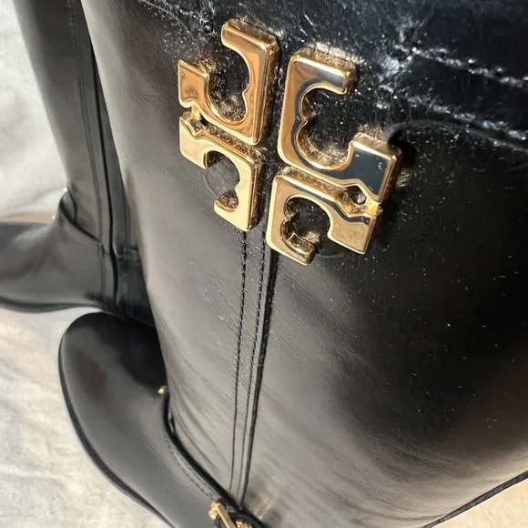 Tory Birch ELOISE riding boots black size 9 - Picture 10 of 13